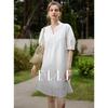 Women's Retro Puff Sleeve A-Line Cutout Dress