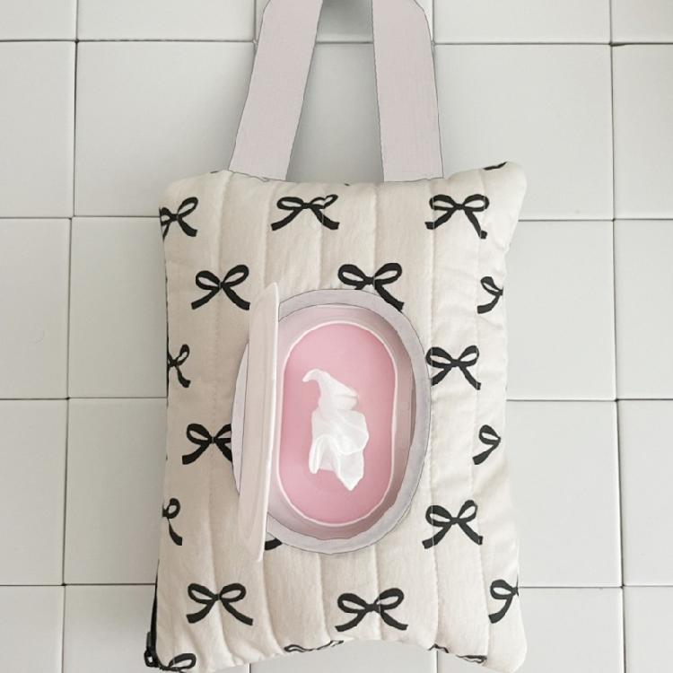 Fashionable Cotton Tissue Container Portable and Multifunctional Tissue Storage Case for Household Everyday Use