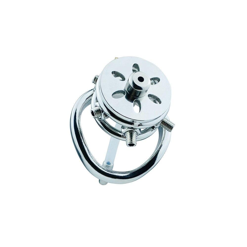 Stainless Steel Men's Short Flat Lock Metal CB Lock Urethral Chastity Belt Rivets Penis Cage Sex Toy Cuckold Cock Rings