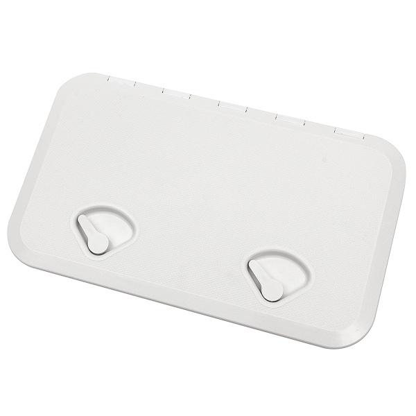 White Plastic Watertight Marine Boat Caravan Deck Compartment Access Hatch Plate White Inspection Yacht Cover RV Ship Part 23.86x13.90""