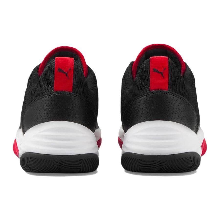 Puma Rebound Fabric Leather Future Cage Comfortable Versatile Mid-Top Lifestyle Casual Shoes Unisex Casual Shoes Black Red 383856-04