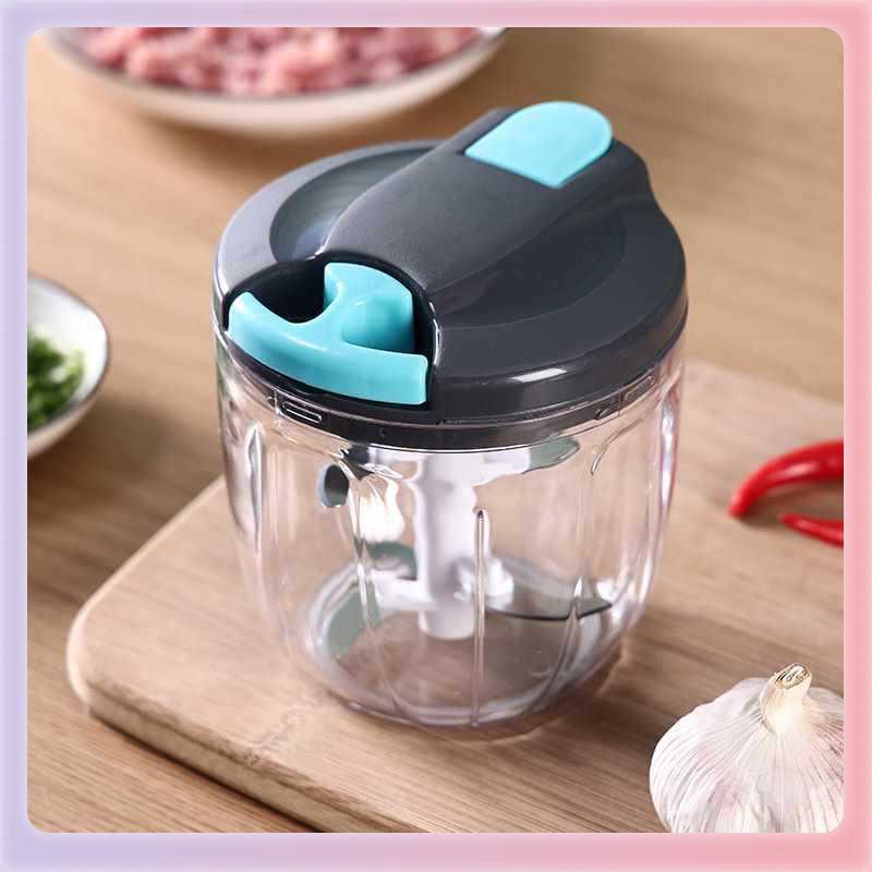Multi-Function Manual Vegetable and Meat Chopper: Hand-Pull Garlic Mincer, Dumpling Filler, Vegetable Cutter