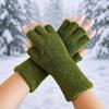 Coral Fleece Touchscreen Gloves Thicken Plush Half Finger Mittens Writing Gloves for Men and Women
