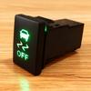 Interruptor de Botón Iluminado para Coche On Off LED Verde Reemplazo para Prado Land Cruiser 12V‑24V