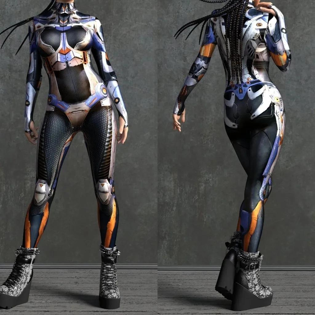 Costume de Scenă cu Imprimare Digitală 3D Adulți Evenimente de Halloween Petrecere Tematică Carnaval Costum Cosplay Joc de Rol Salopetă