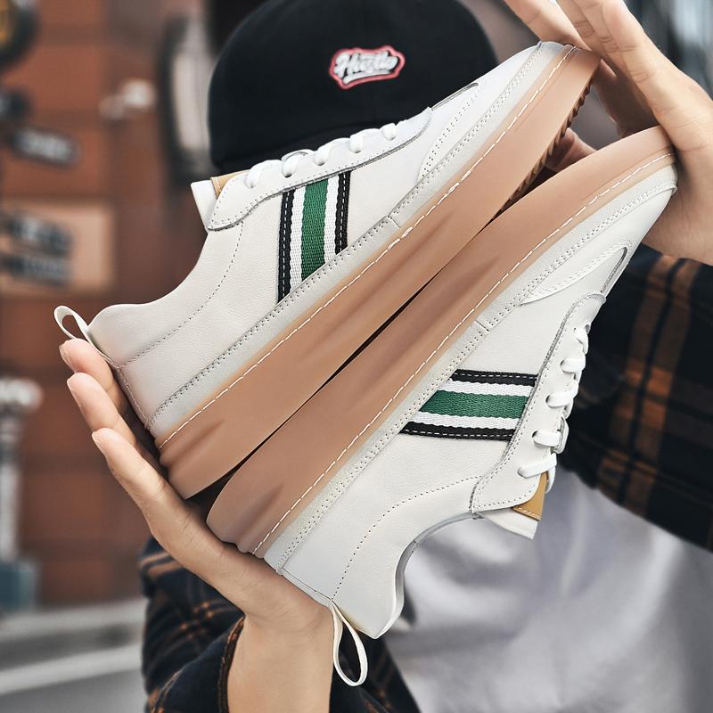 Fashion Luxury Brand Mens Genuine Leather Sneakers Fashion Comfortable Casual Shoes Versatile Men Tenis Masculino Lightweiht Sports Shoe