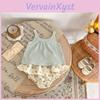 New 2024 Summer Baby Girl Cute Fresh Checkered Tank Top And Floral Skirt Shorts Set