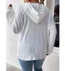 2025 Autumn/Winter Women's Plus Size Jacquard Loose Hooded Sweatshirt