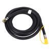 Gas Quick Connect Hose 12ft Length Brass and PVC RV Grill Connector Hose with Elbow Adapter