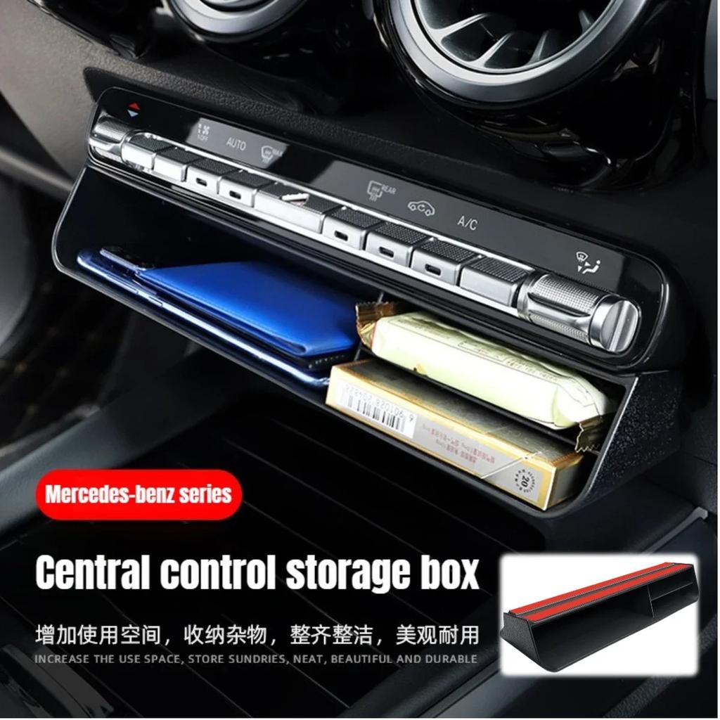 Car Central Control Storage Box for Mercedes Benz A B CLA GLB GLA GLE Class W177 W247 C118 X247 H247 W167 EQA EQB 2020-2025 Trim