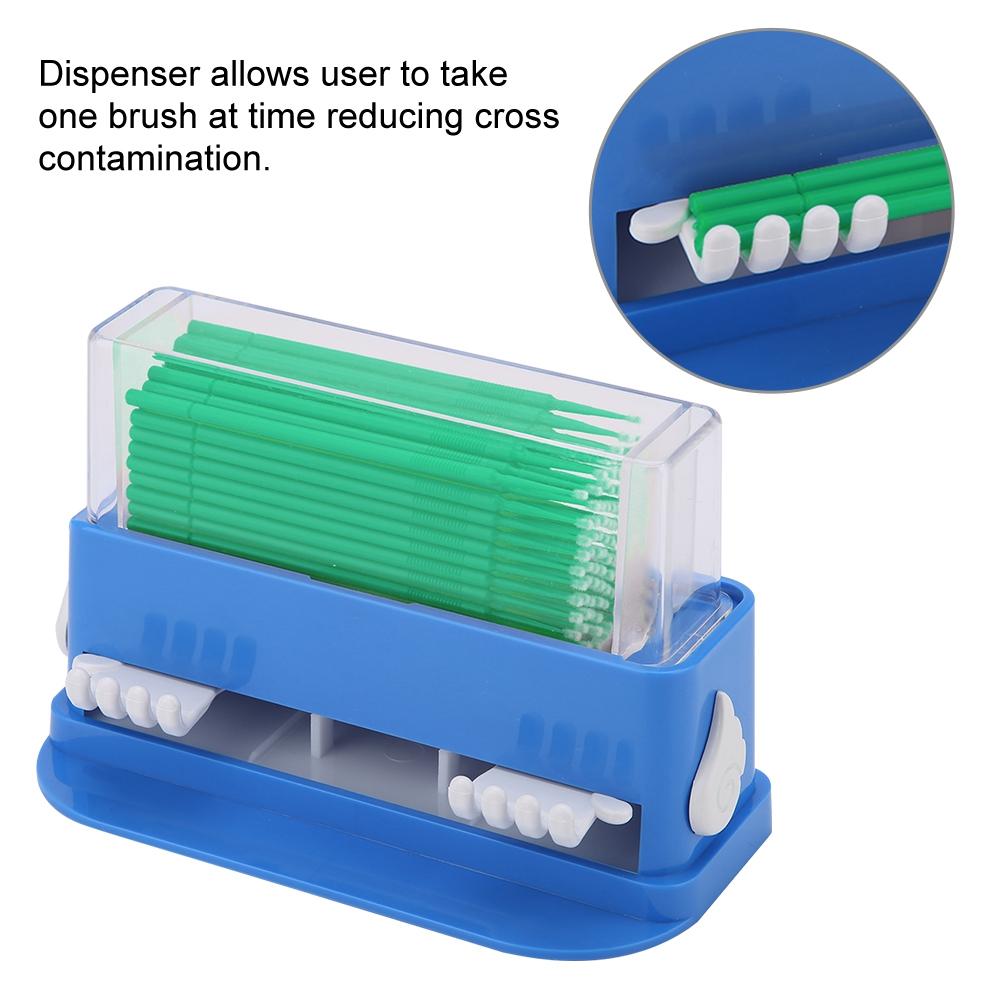 Dental Einweg-Mikroapplikatorspitze, biegsamer Pinselspender mit Box (Grün)