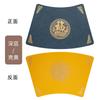 New Chinese fan-shaped Fu leather placemat, round table insulation mat, dining table mat, premium western food mat, bowl mat, waterproof and thermal