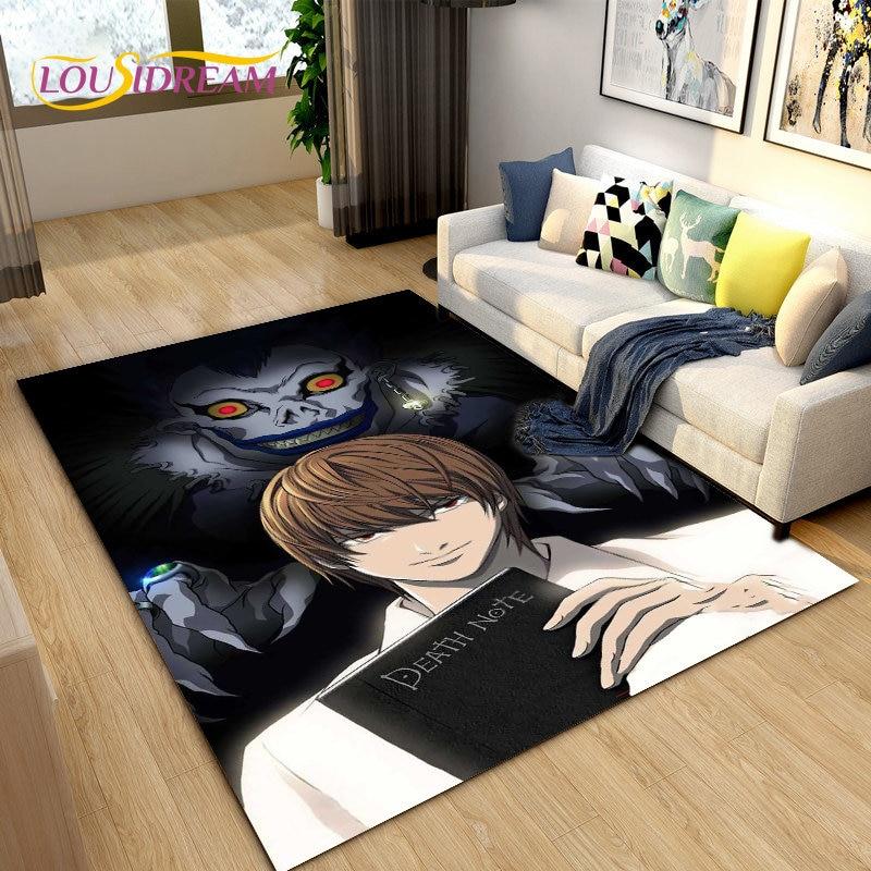 Anime Death Note Area Rug Large,Carpet Rug for Living Room Sofa Children's Room,Kitchen Bathroom Doormat Soft Non-slip Floor Mat