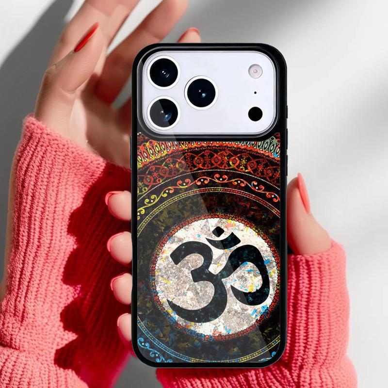 Aum Om Namaste Symbol Zen Yoga Soft Phone Case for iPhone 17 16 15 14 13 Pro Max Back Cover for 12 11 Pro Coque