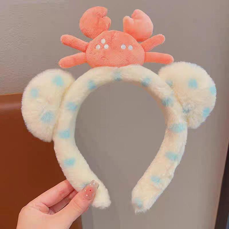 YJL3 Cute Shark Cake Wave Point Headband Makeup Hair Hoop Amusement Park Photography Prop for Women Girl Hair Accessories