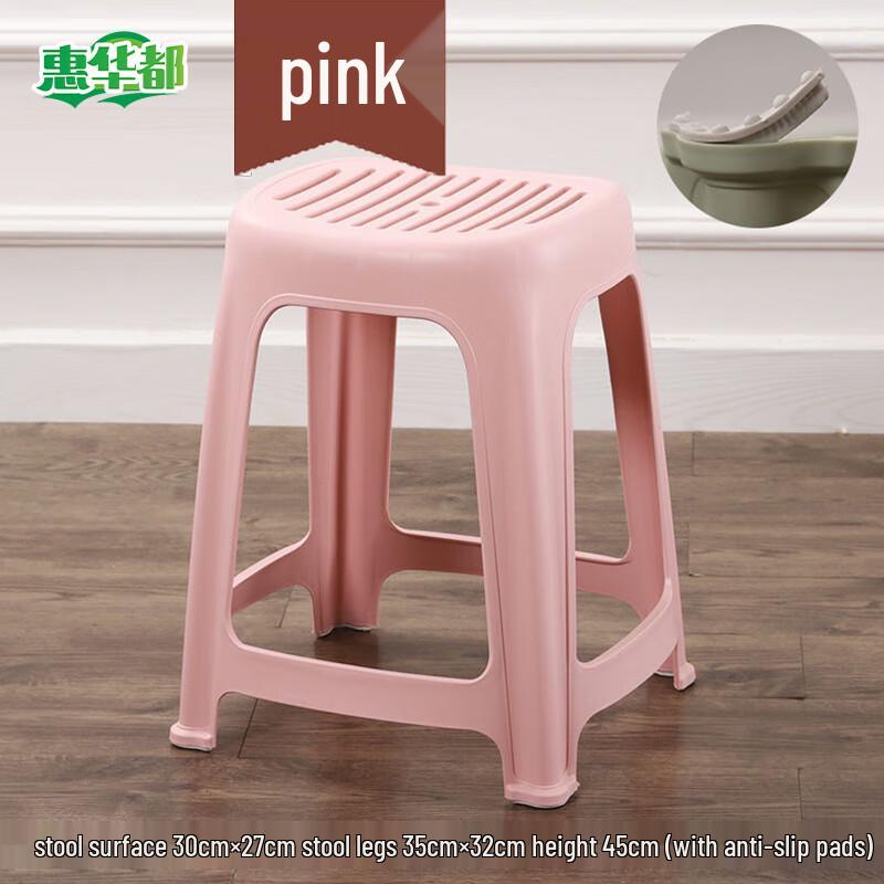 HUIHUADU Thickened Plastic Stripe Breathable Dining Stool