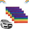 4pcs/lot Car Rainbow Flag Design Stickers, Personalized Graffiti Body Decoration Stickers and Decals, Car Styling
