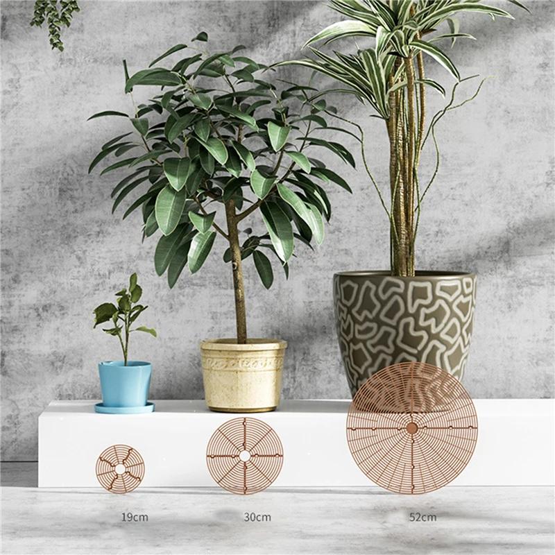 1PC Plant Pot Soil Guard with Nails Grid Baby Safety Home Plant Protector Repel Cats  Garden Netting Mesh Plant Cover