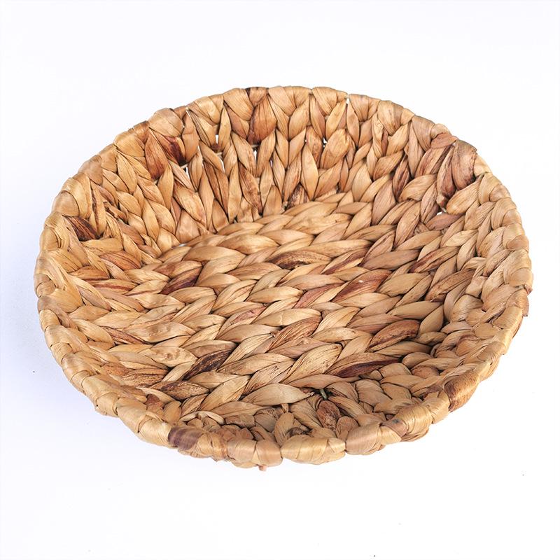 Calabash Grass Round Woven Storage Basket - Straw Organizer Bread Basket 30x18x8 cm 990₽