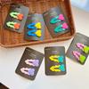 Little Girl Fluorescent Color Love Hairpin Children's Color Wavy Side Broken Hair BB Clip Pair Hairpin Headdress