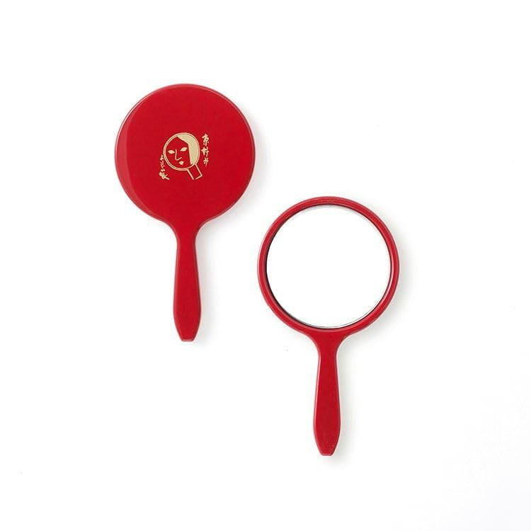 Summer gift O-chugen Yojiya round hand mirror small red.