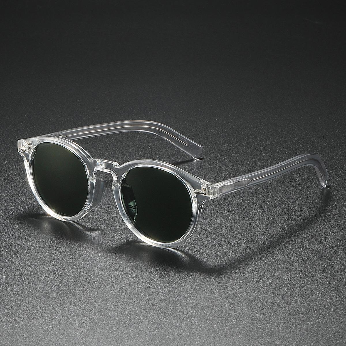 

Fashion Round Polarized Sunglasses Women Men Classic Vintage Driving Travel Sun Glasses Men Goggles Brand Designer Eyewear UV400 1PCS очистить зеленый