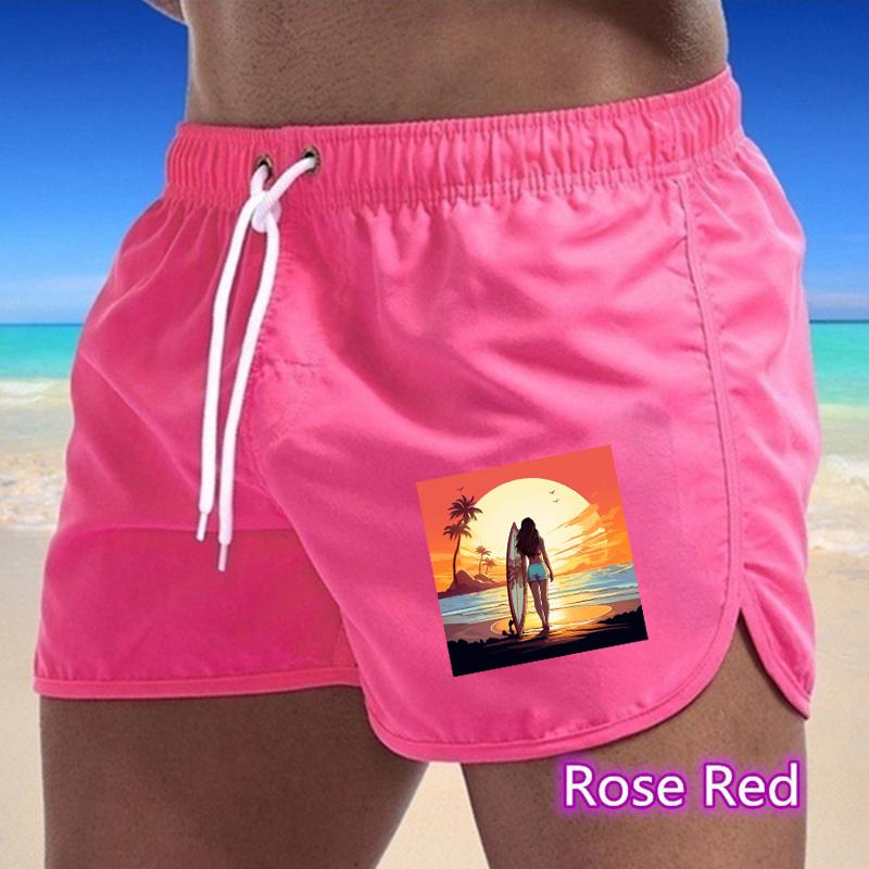 BBK-86 Summer New Men's Quick-Drying Swim Trunks Sports Pants Swimwear Beach Shorts Jogging Shorts Sports Creative Basketball Print