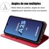 Shockproof Case - Booling - for Samsung Galaxy A25 5G - Shockproof - PU Leather - Tempered Glass