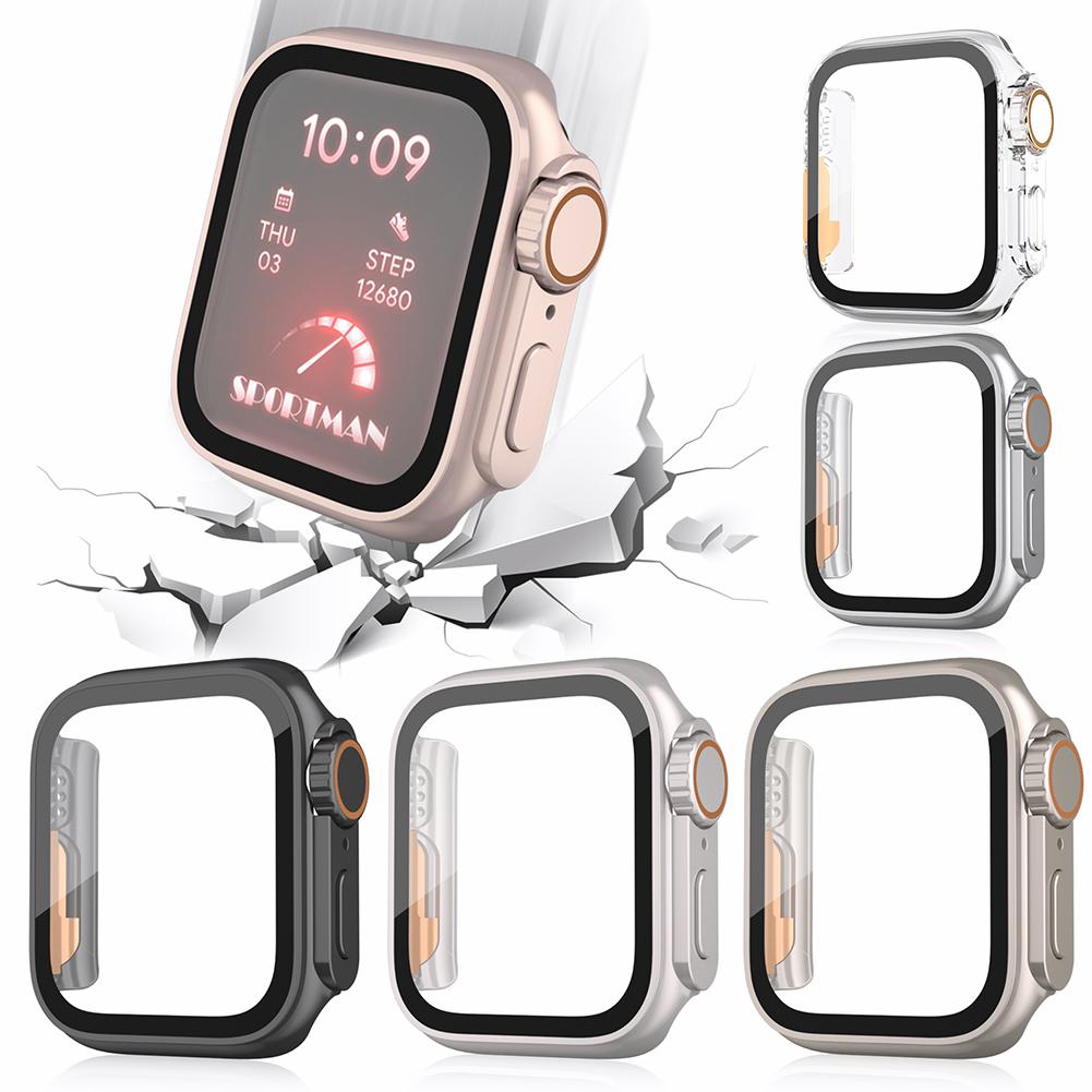PC Screen Protector Cover Anti-Fall Full Protective Cover Anti-Scratch Smartwatch Protective Case for Apple Watch 9/8/7/6/5/4/SE