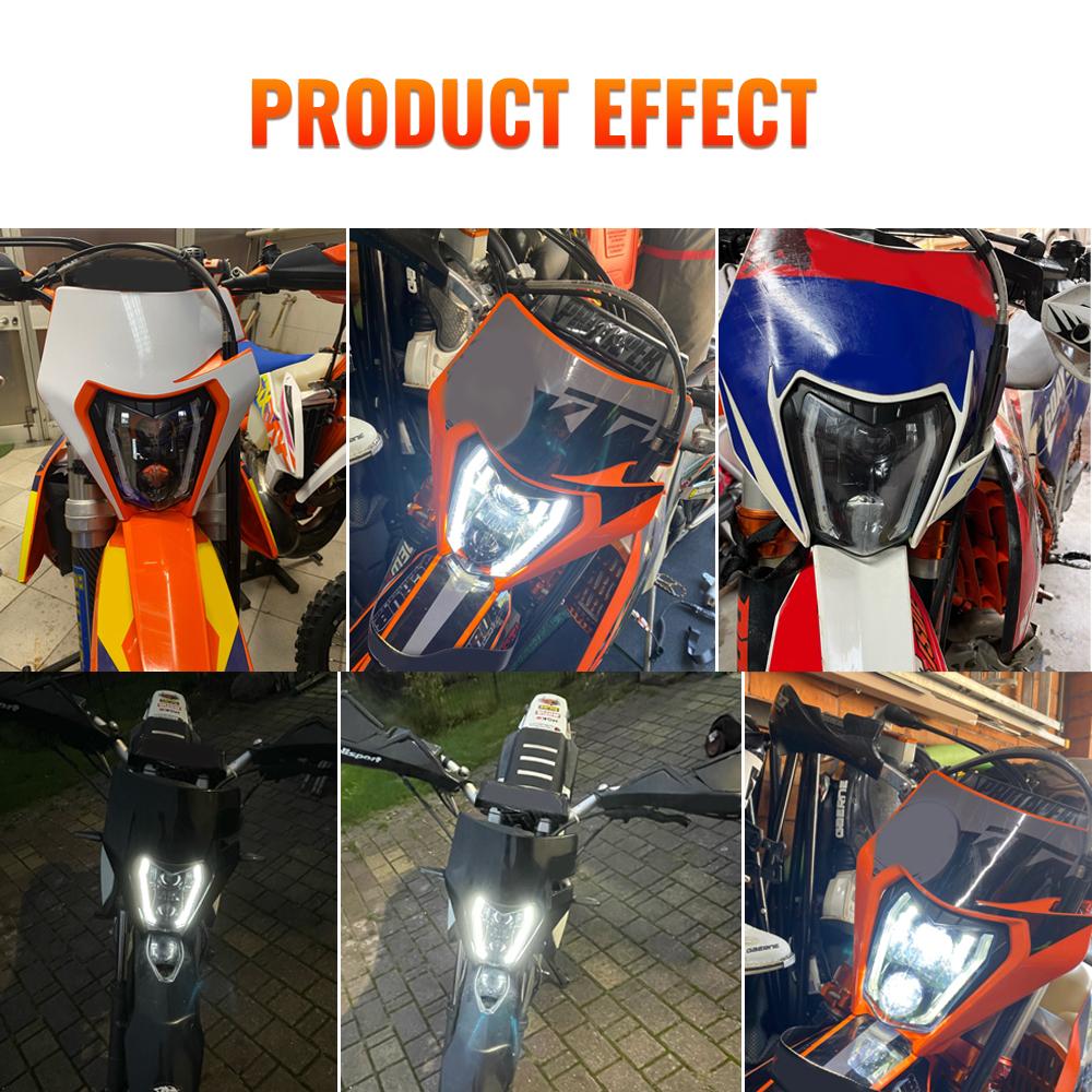 Nový světlomet Enduro s E24 homologací Motocyklový světlomet pro KTM EXC TC FE TE EXC XCW XCF 300 SMR Enduro motocykl LED světlomet