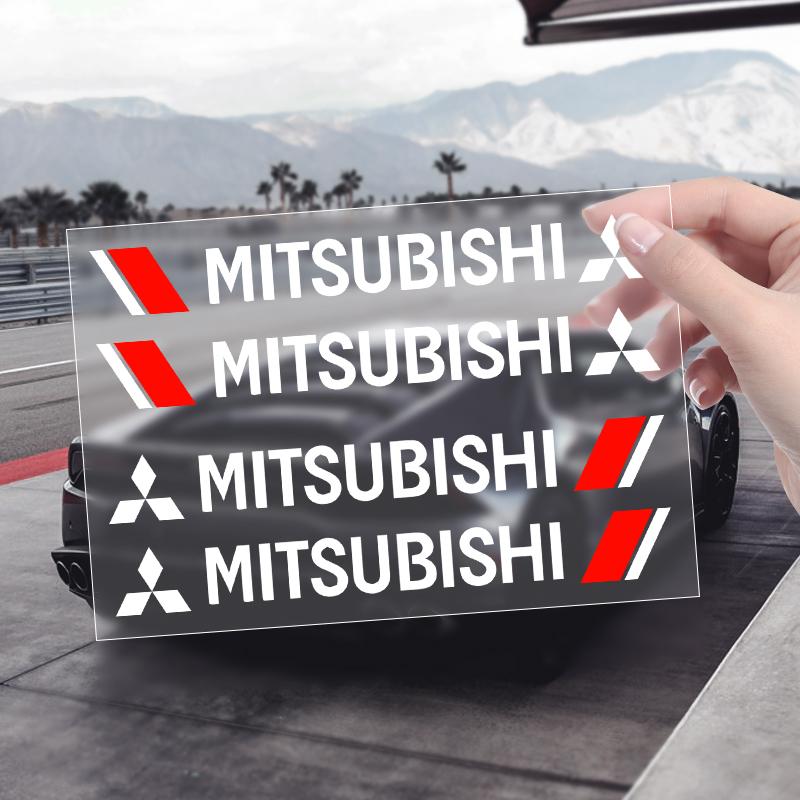Car Styling Door Handle Reflective Stickers Vinyl Decoration For Mitsubishi Mirage G4 DV5