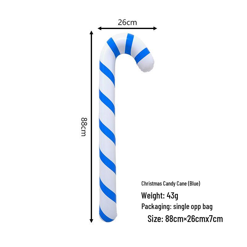 Outdoor Christmas PVC Inflatable Ball & Candy Cane Pendant Decoration