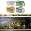 Refrigerator Organizer Bin with Draining Tray for Cabinet Drawer Pantry