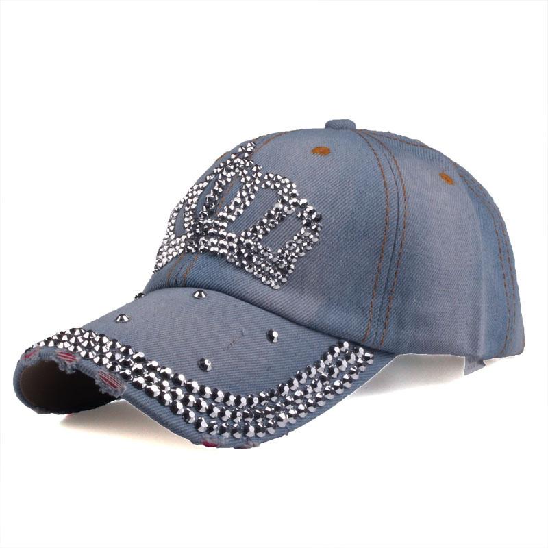 Chic Women's Rhinestone Crown Baseball Cap - Adjustable, Sun-Protective & Stylish Dad Hat for Outdoor Leisure, Crown, Baseball Cap, Sun Protection