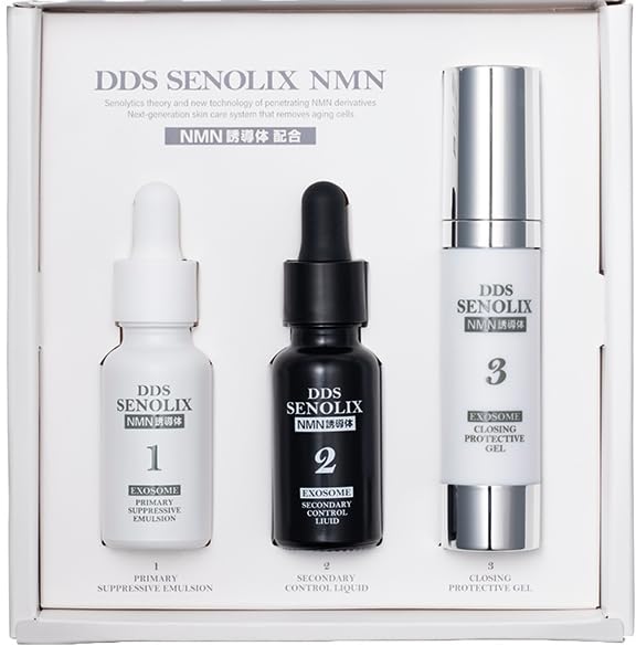 

DDS SENOLIX NMN SENOLIX NMN Набор из 3 сывороток Эмульсия SENOLIX Liquid SENOLIX (Система DDS) (СЕНОЛИКС + + Гель)