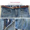 2025 Spring/Summer Front Slit High Waist Denim Midi Skirt - Light Blue, Retro Versatile
