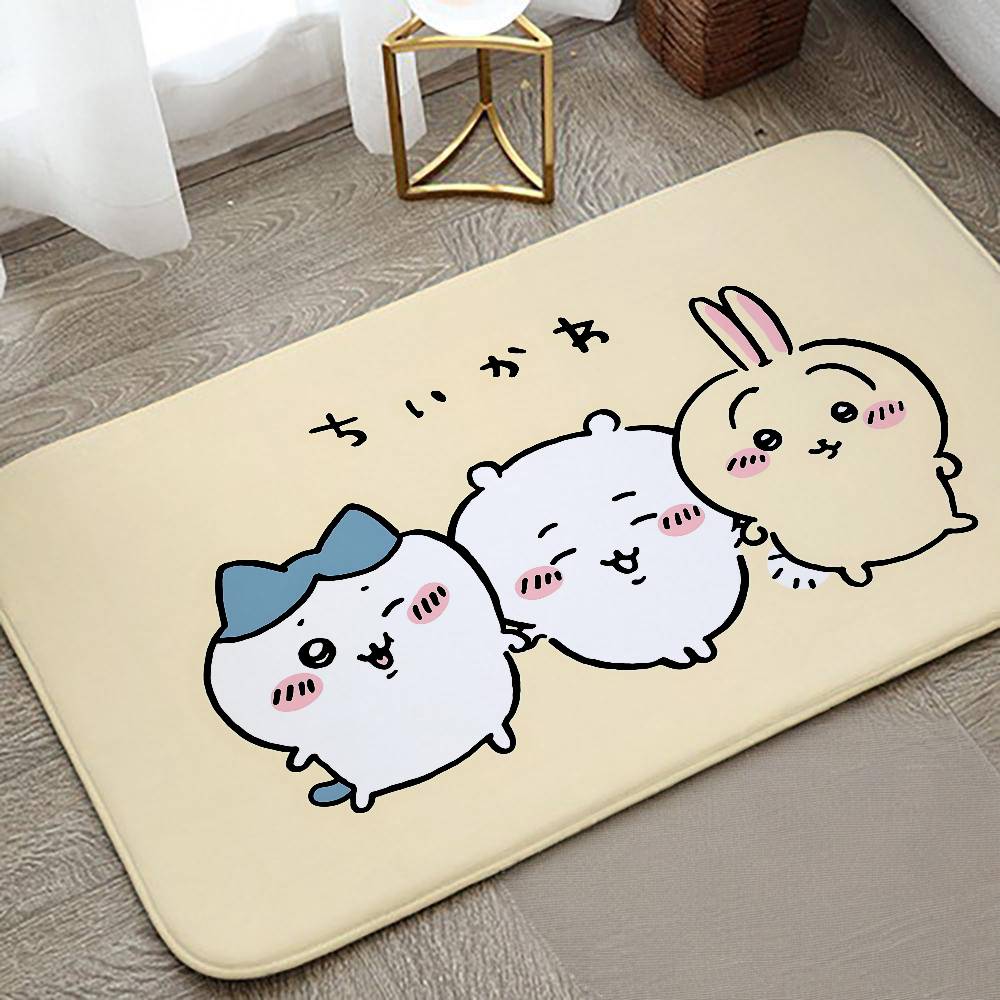 Cute Cartoon C-chiikawa Floor Mats Home Laundry Rug Carpet For Living Room Decor Lounge Area Anti-slip Foot Mat Entrance Doormat