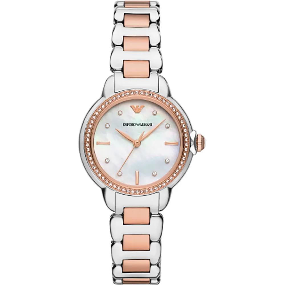 Emporio Armani Mia Mother of pearl Bicolor rose Stainless Steel Ladies Quartz Watch AR11569 мать жемчужного