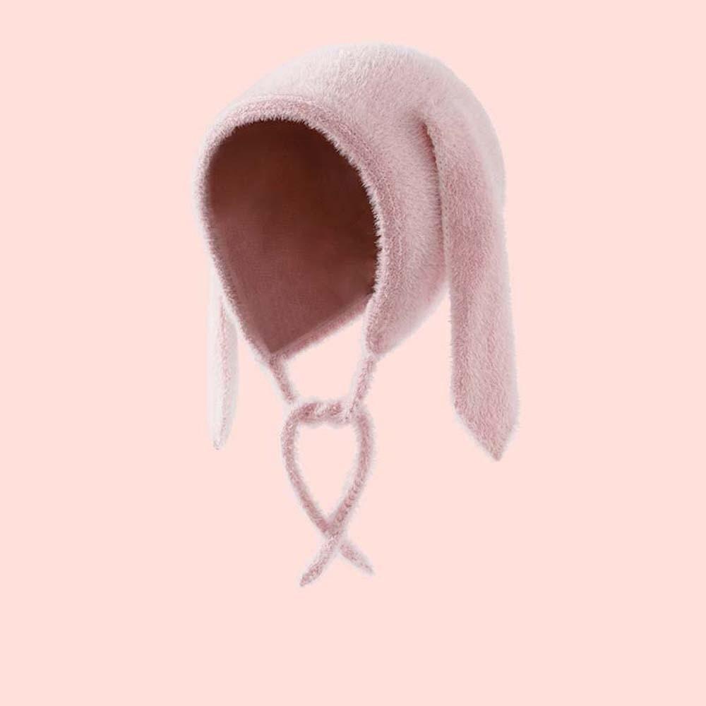 

Solid Color Children Pullover Cap Elastic Brimless Beanie Cap Fashion Kids Woolen Hat Winter рожевий