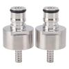 2PCS Stainless Steel Carbonation Cap Forced Carbonation PET Bottle Filling CO2 Coupling Cap for Soda Beer