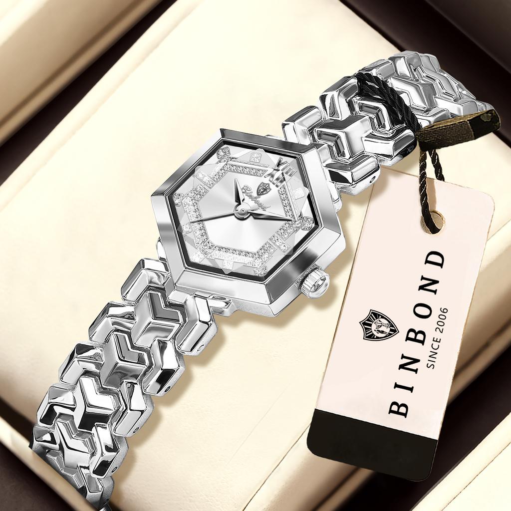 BINBOND Free Ship Orginal Luxury Quartz Watches For Women Precise Durable Waterproof Ladies Watch Casual Wristwatch Reloj