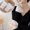 Ruched Detachable Cuffs Ruffles Pleated Fake Flared Sleeves Lace Fake Sleeves Cuff  Wedding Decor
