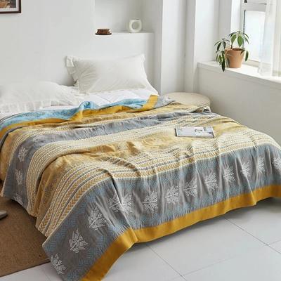 Coperta geometrica a righe giapponese cotone garza singola doppia quilt estivo fresco coperta morbida dormitorio casa decoro boho