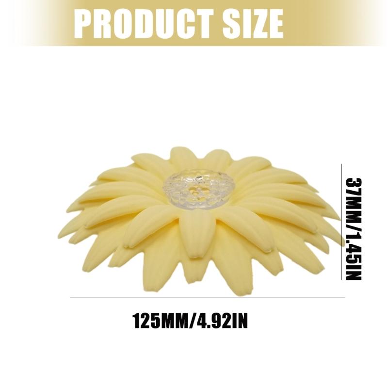 Flower Design Food Grade Cup Lid For Mugs Multipurpose Storage Accessory Easy Cleaning Decorative Drinkware Accessories