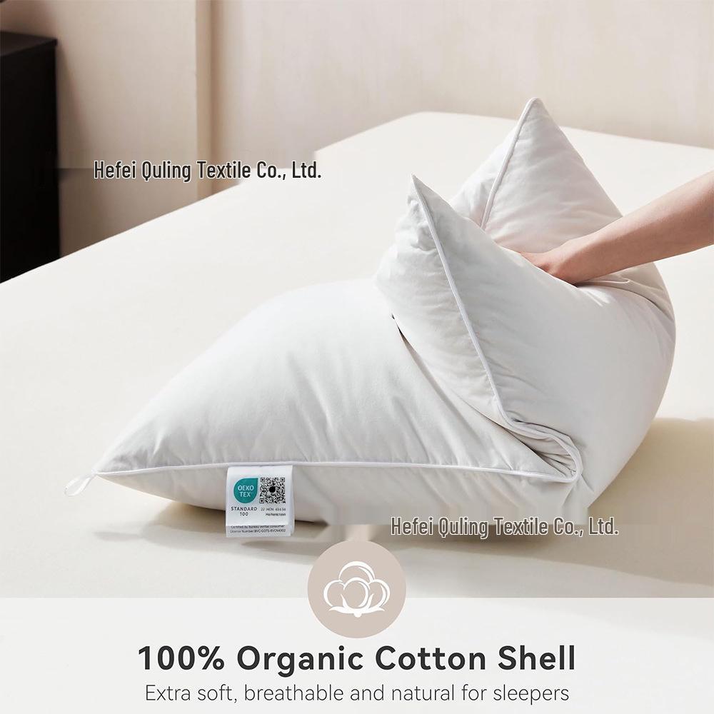 Luxury Antibacterial Goose & Duck Down Pillow: Double/Triple Layer for Five-Star Comfort