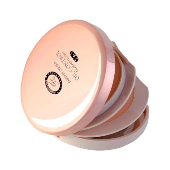 Poudre 2 en 1 FASHION COLOUR Oil Control | Avec miroir et houppette | Contrôle du sébum et de la transpiration | Longue tenue | Teinte 03