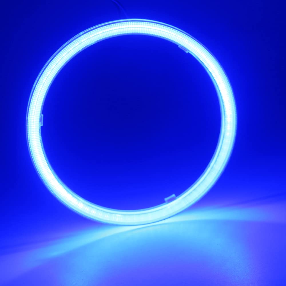 Grandview COB Squid Ring 100mm Headlight Blue with Cover Ballast Angel Eye for Car Set of 2 (Upgraded Version)