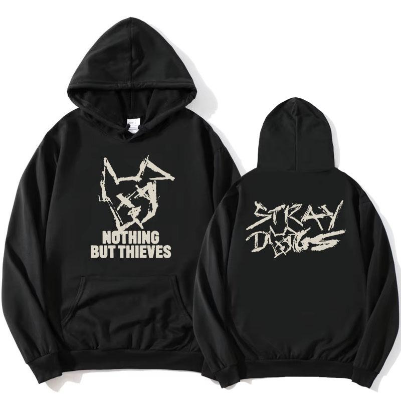 Nothing But Thieves Band Design Hoodies STRAY DOGS Album Sweatshirt for Women Long Sleeve Casual Hooded Pullovers Unisex Clothes XS