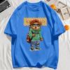 Fashionable Teddy Bear Print Mens T-Shirts Cotton Hip Hop Short Sleeve Oversized Sports Clothes Summer Street T Shirts
