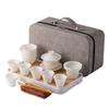 Merchandise High-grade Ice Jade Travel Tea Set Business Company Corporate Banking Wine Industry Mid-Autumn Festival Gifts